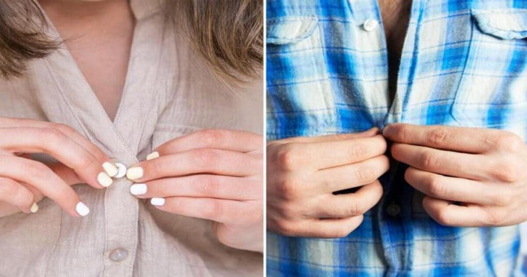 Women shirt button