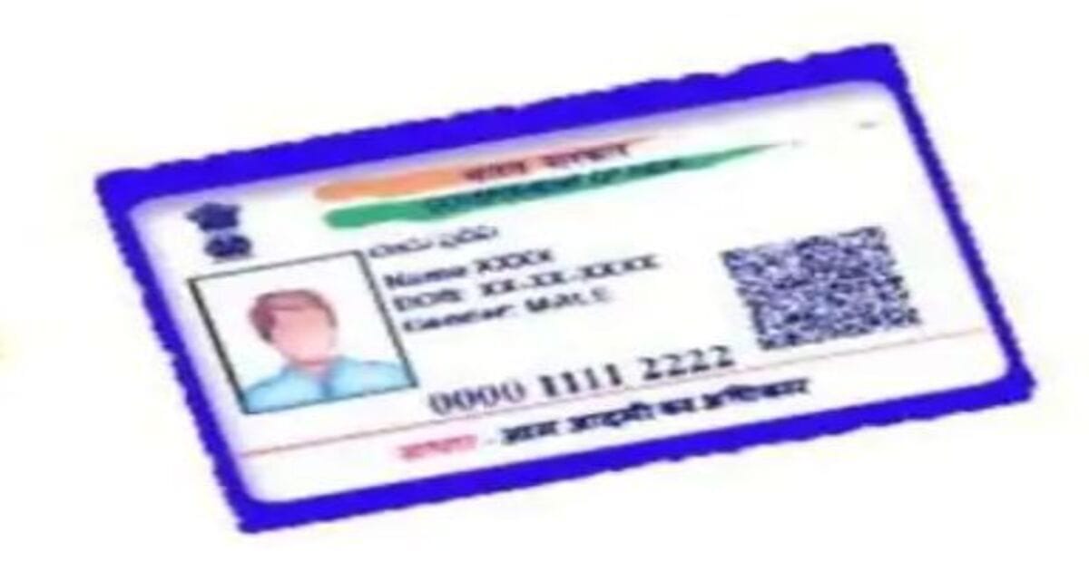 Blue Aadhaar Card