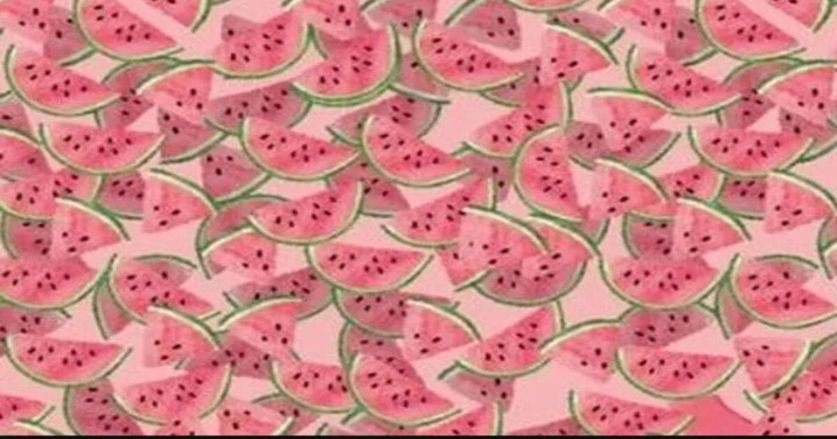 Watermelon optical illusion