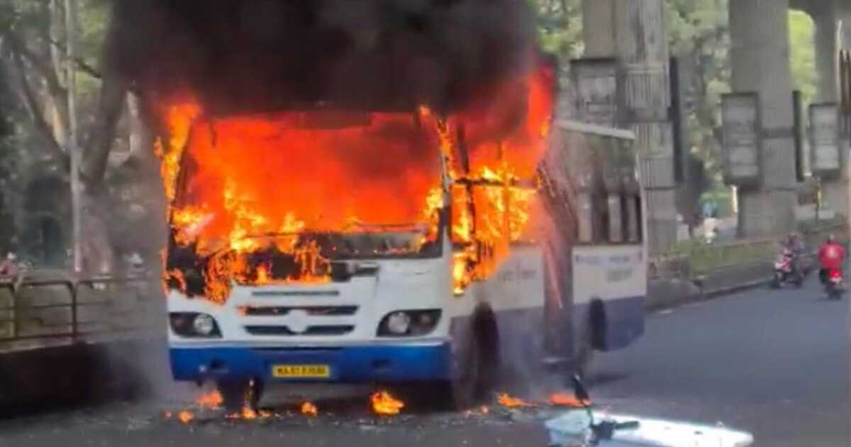 Accidental fire in BMTC-bus