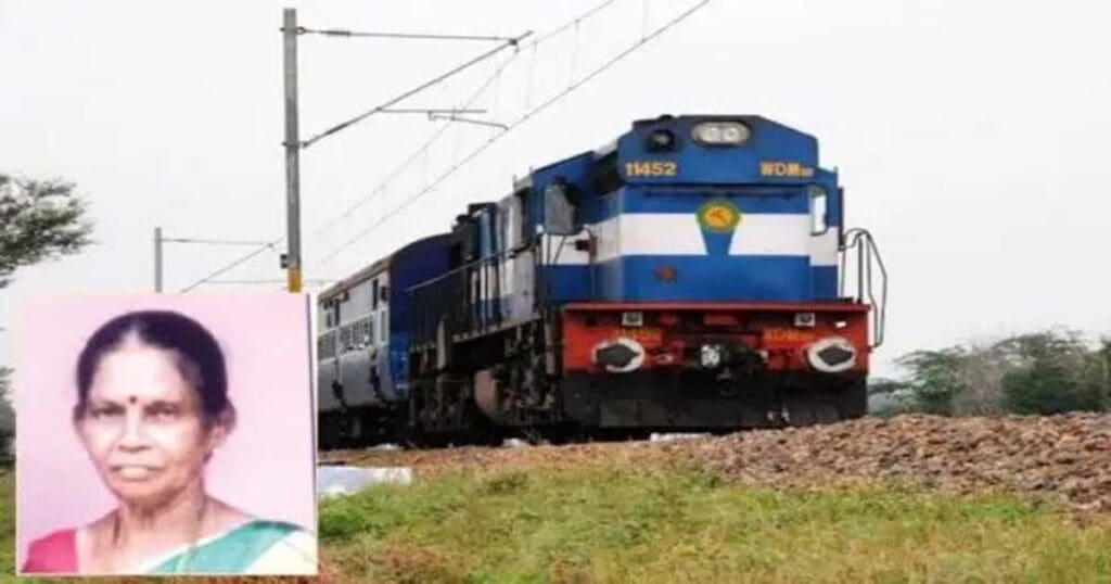 Women Avoided train accident