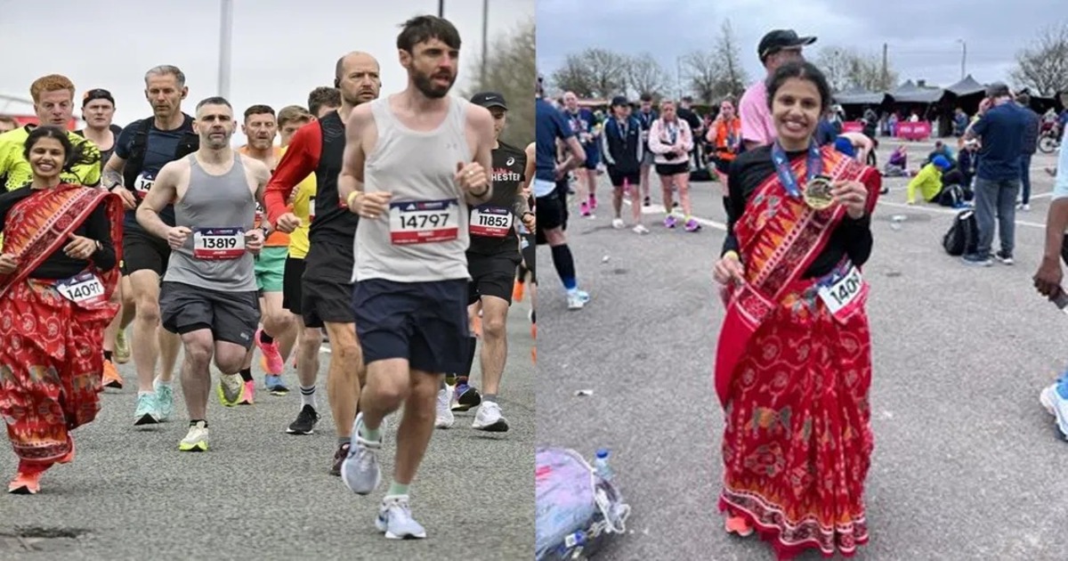 Marathon with saree