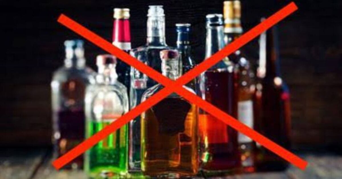 Ban on sale of liquor