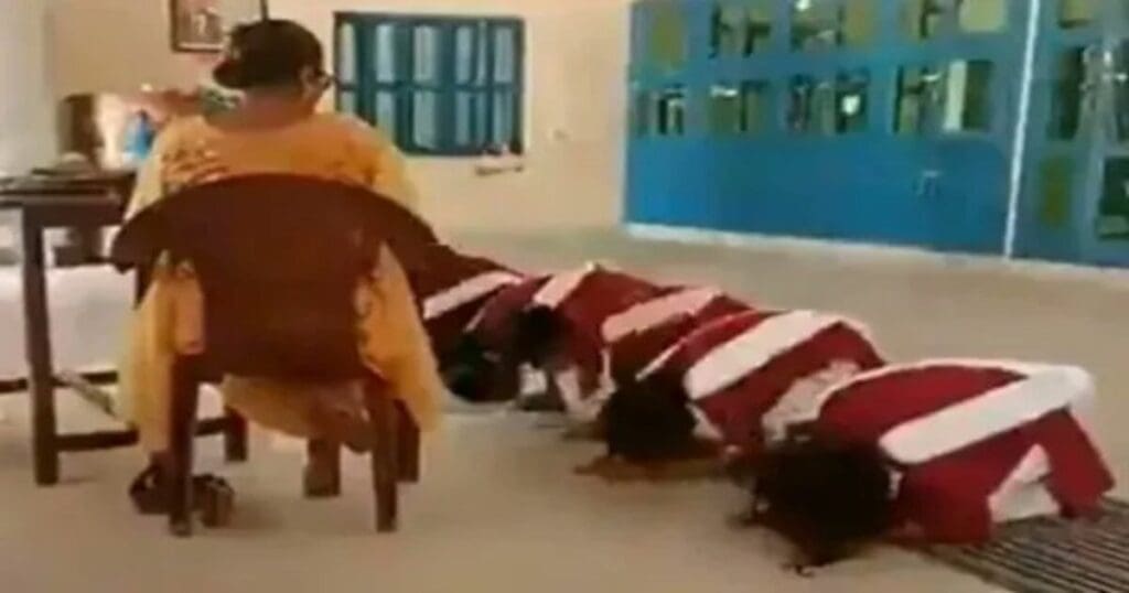 Teacher instructs Namaz to-Student
