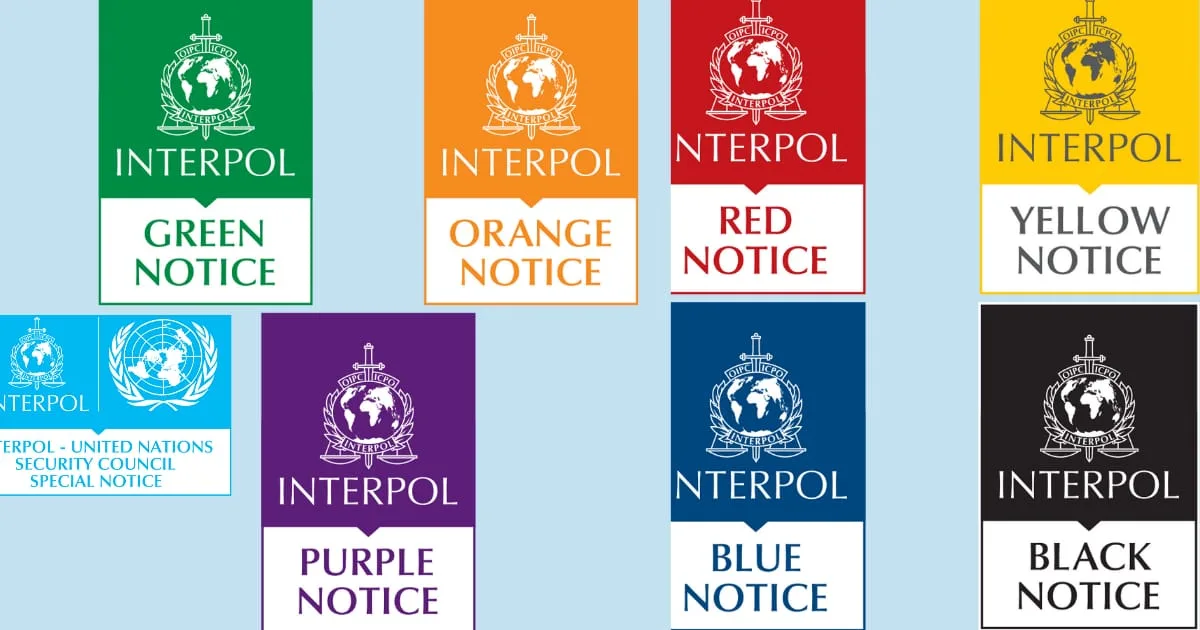 Interpol Blue Corner Notice