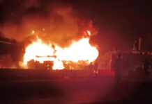 ಮತ್ತೊಂದು ಖಾಸಗಿ ಬಸ್ ಅಗ್ನಿ ಅವಘಡ: ಹೊತ್ತಿ ಉರಿದ ಬಸ್, ತಪ್ಪಿದ ಭಾರೀ ಅನಾಹುತ